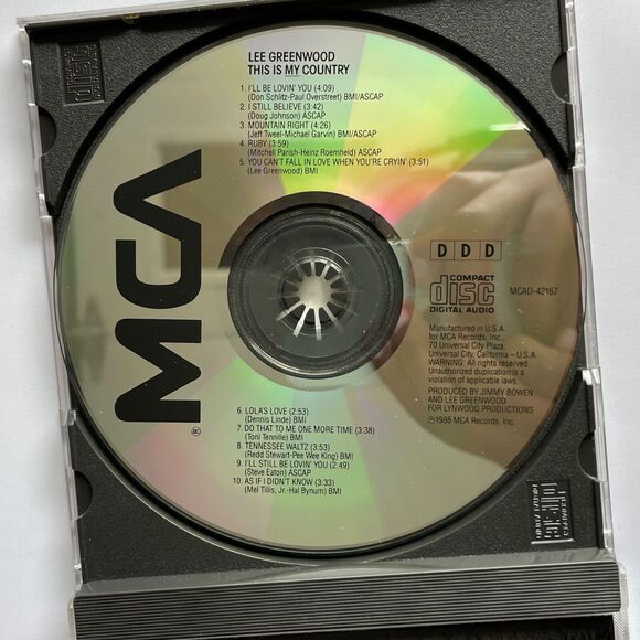 Lee Greenwood This Is My Country USED CD Compact Disc Ruby Tennesee Waltz +more - Picture 2 of 3